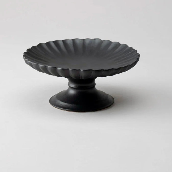 Porcelain Footed Compote - Black