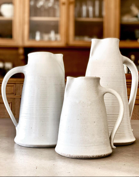 Pitcher Large White 10"