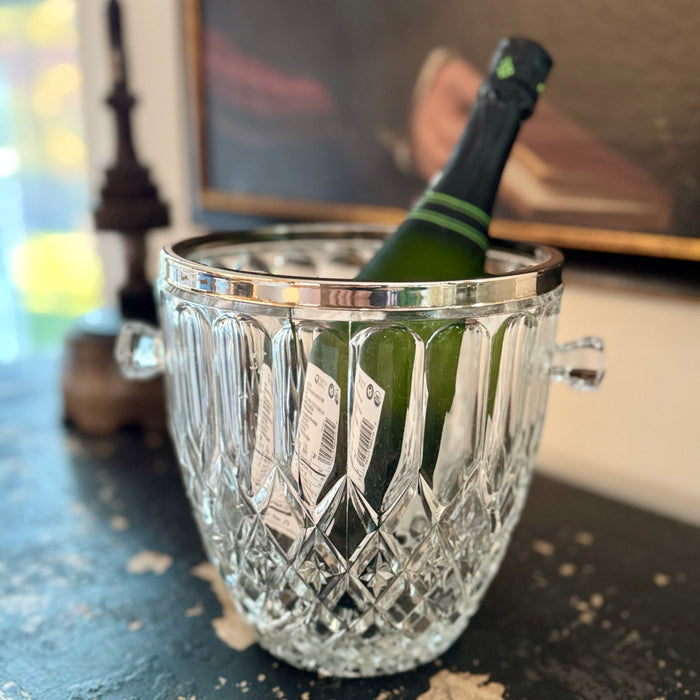 Vintage Glass Ice Bucket