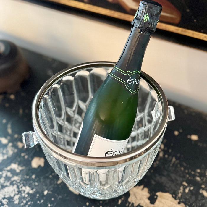 Vintage Glass Ice Bucket