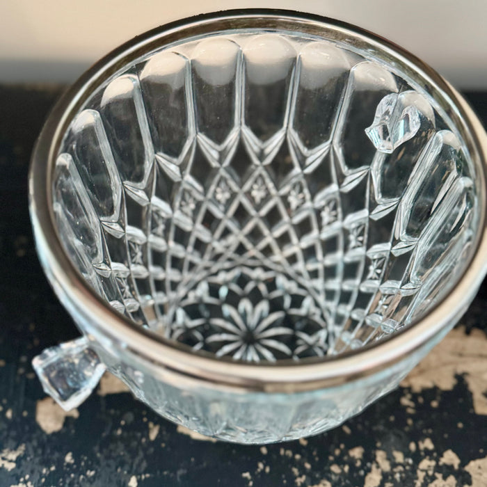 Vintage Glass Ice Bucket