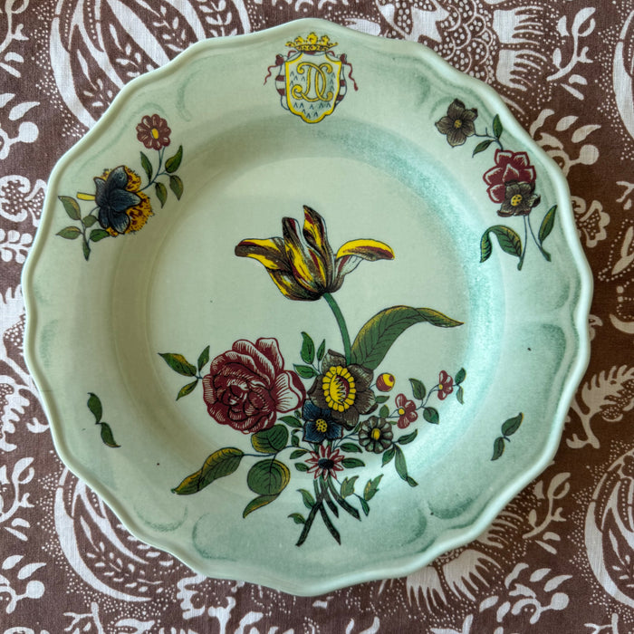 Faience Fleurs Isolees Dinner Plate