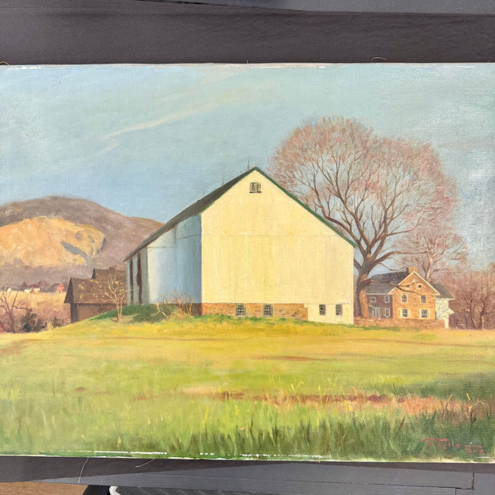Vintage Barn Oil Painting