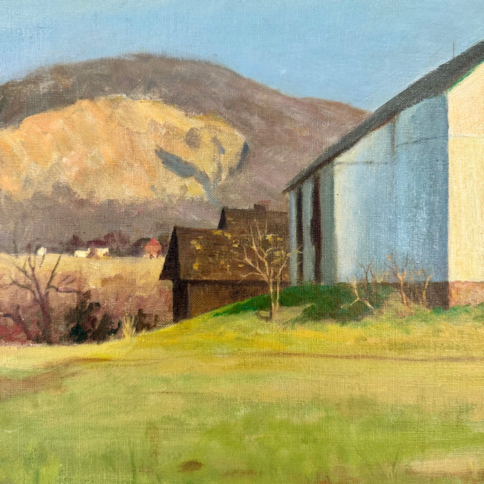 Vintage Barn Oil Painting