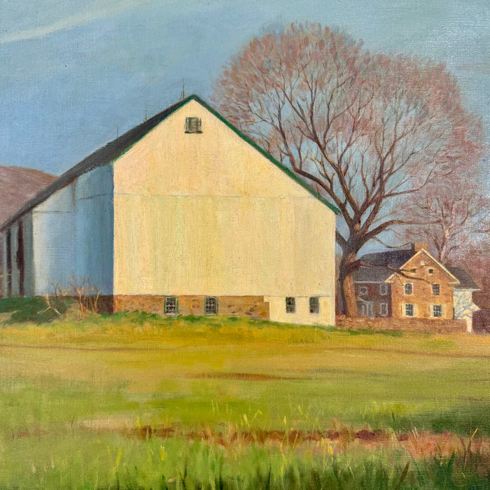 Vintage Barn Oil Painting