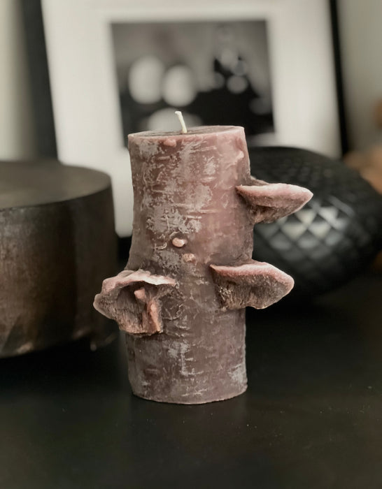 Birch Pillar Candle - Medium Light Brown