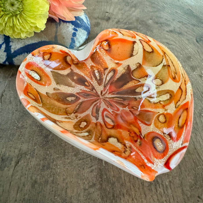 Vintage Murano Bowl Heart Shape