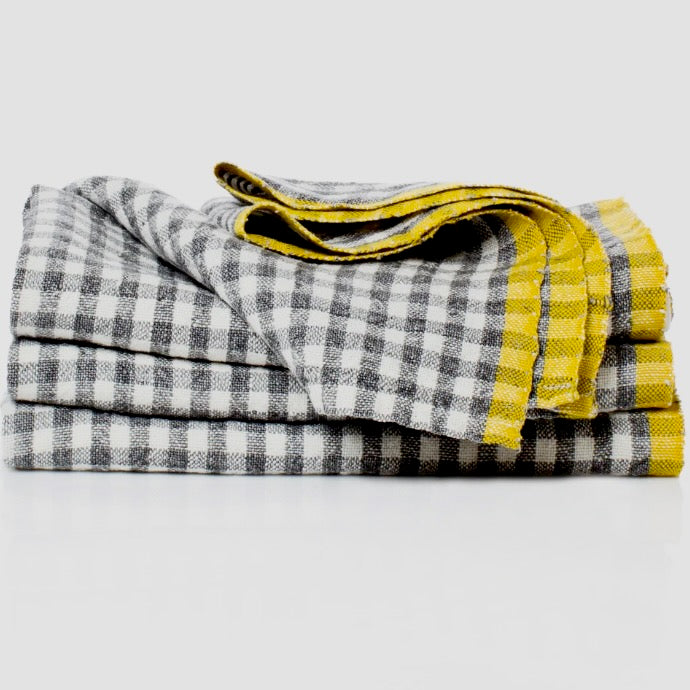 Napkin Grey w/Dijon edge Gingham