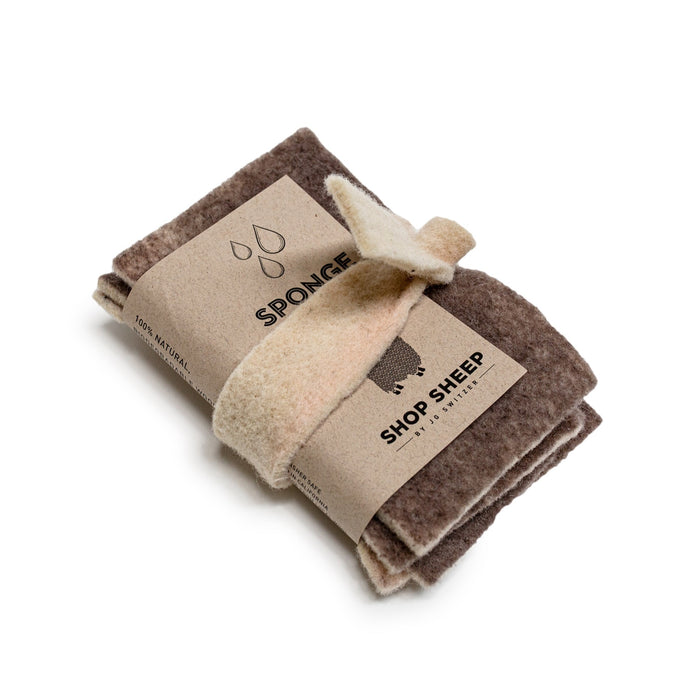 Felted Wool Sponges Grey - 3 Pack