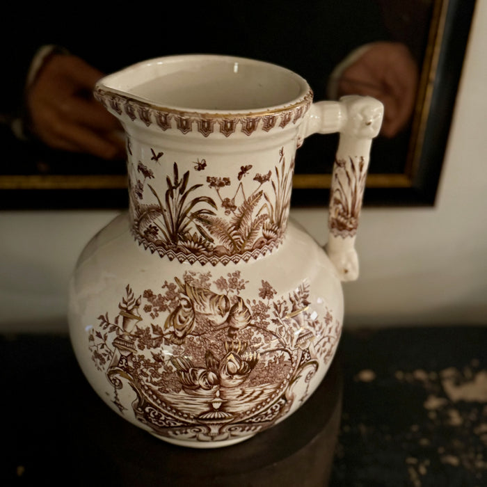 Large Transferware Pitcher