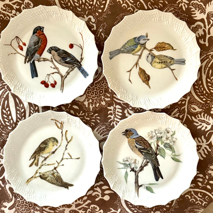 Limoges Bird Canape Plates