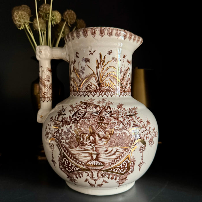 Large Transferware Pitcher