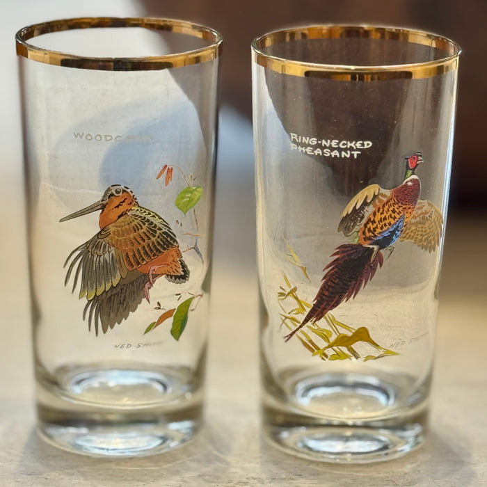 8 Vintage Game Bird Glasses