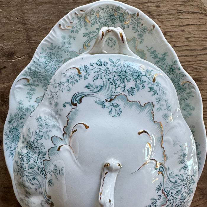 Vintage English Covered Dish & Platter