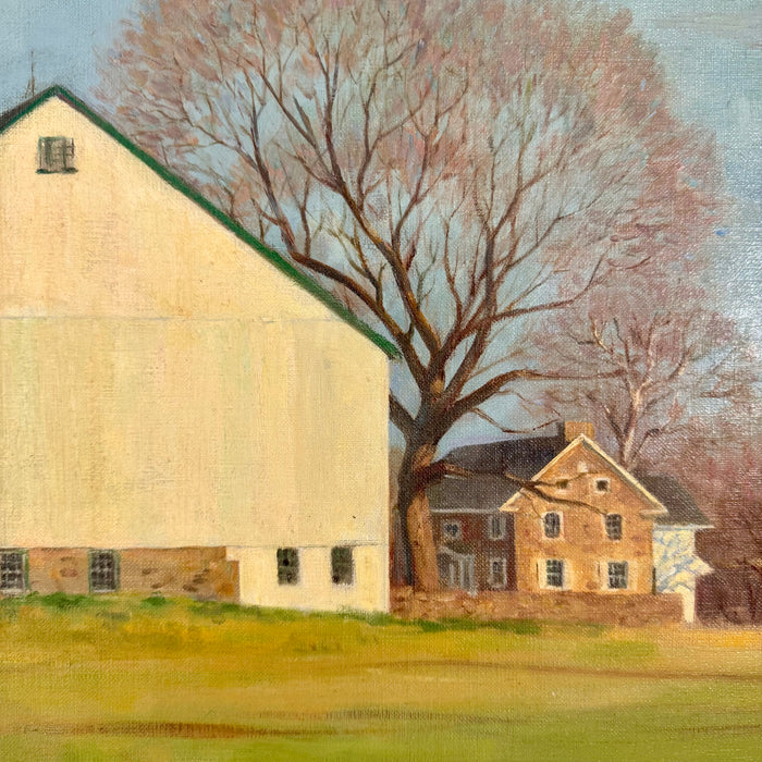 Vintage Barn Oil Painting