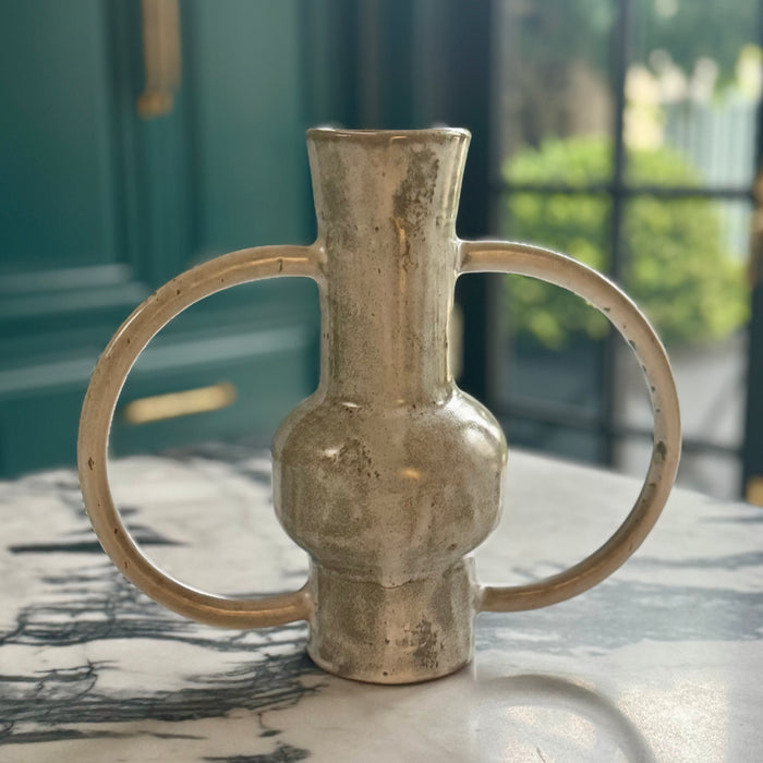 Cream Amphorae Vase