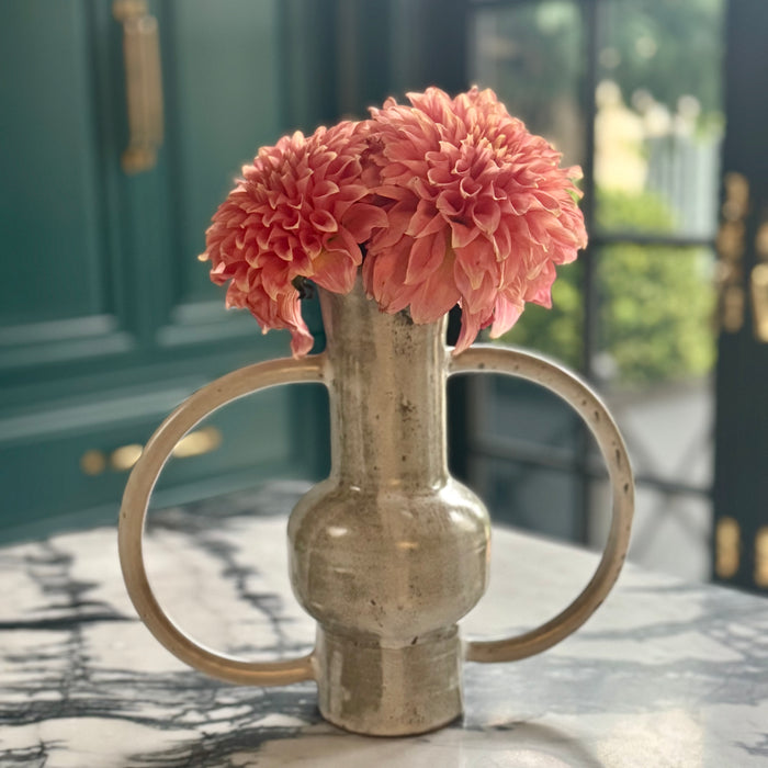 Cream Amphorae Vase