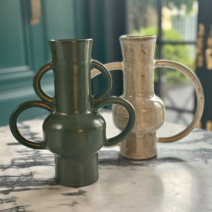 Green Amphorae Vase