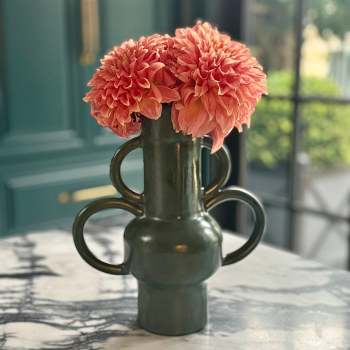 Green Amphorae Vase