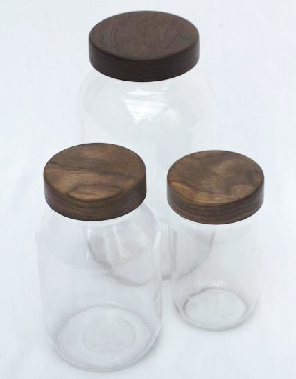 Storage Jars with Hand-turned Lids - 32oz
