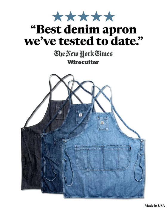 Classic Denim Apron in Medium Vintage