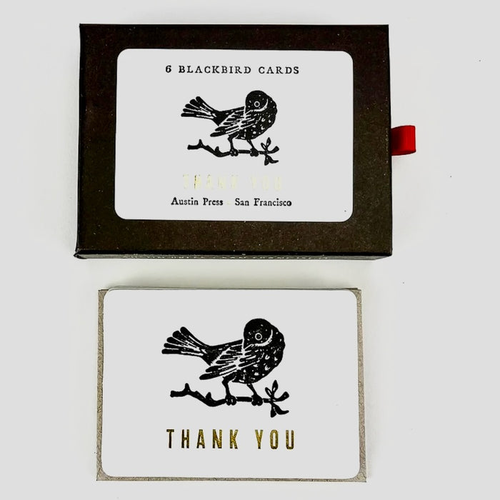 Black Bird Thank You Card Set