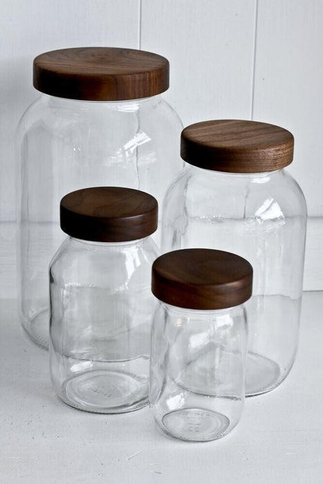 Storage Jars with Hand-turned Lids - 16oz