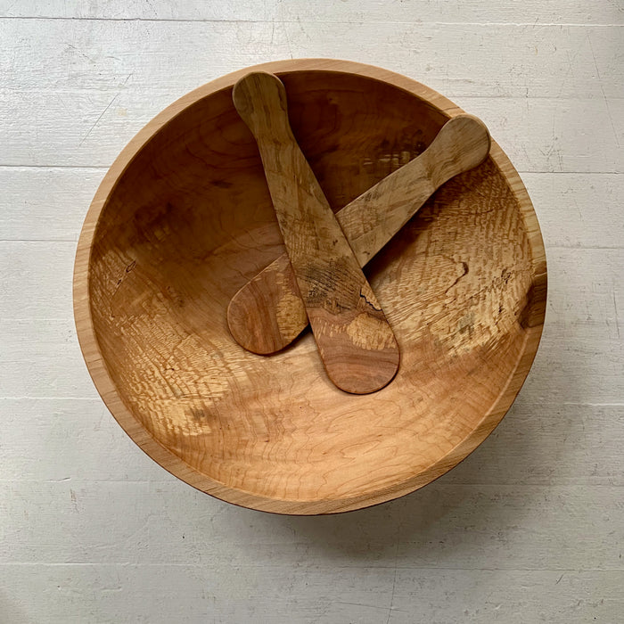 Spalted Maple Round Bowl 15"