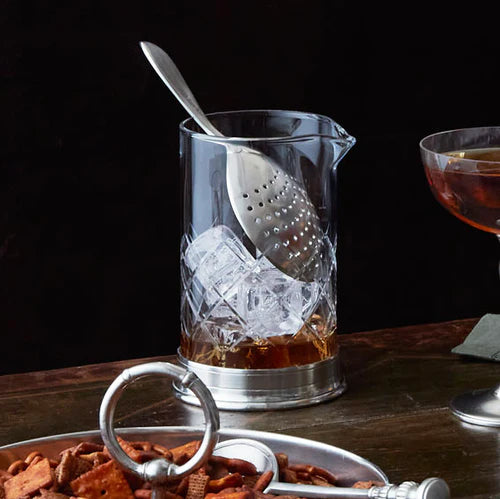 Mixing Glass & Strainer Set Pewter